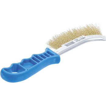 Brosse en fil d’acier - laitonnée - 260 mm