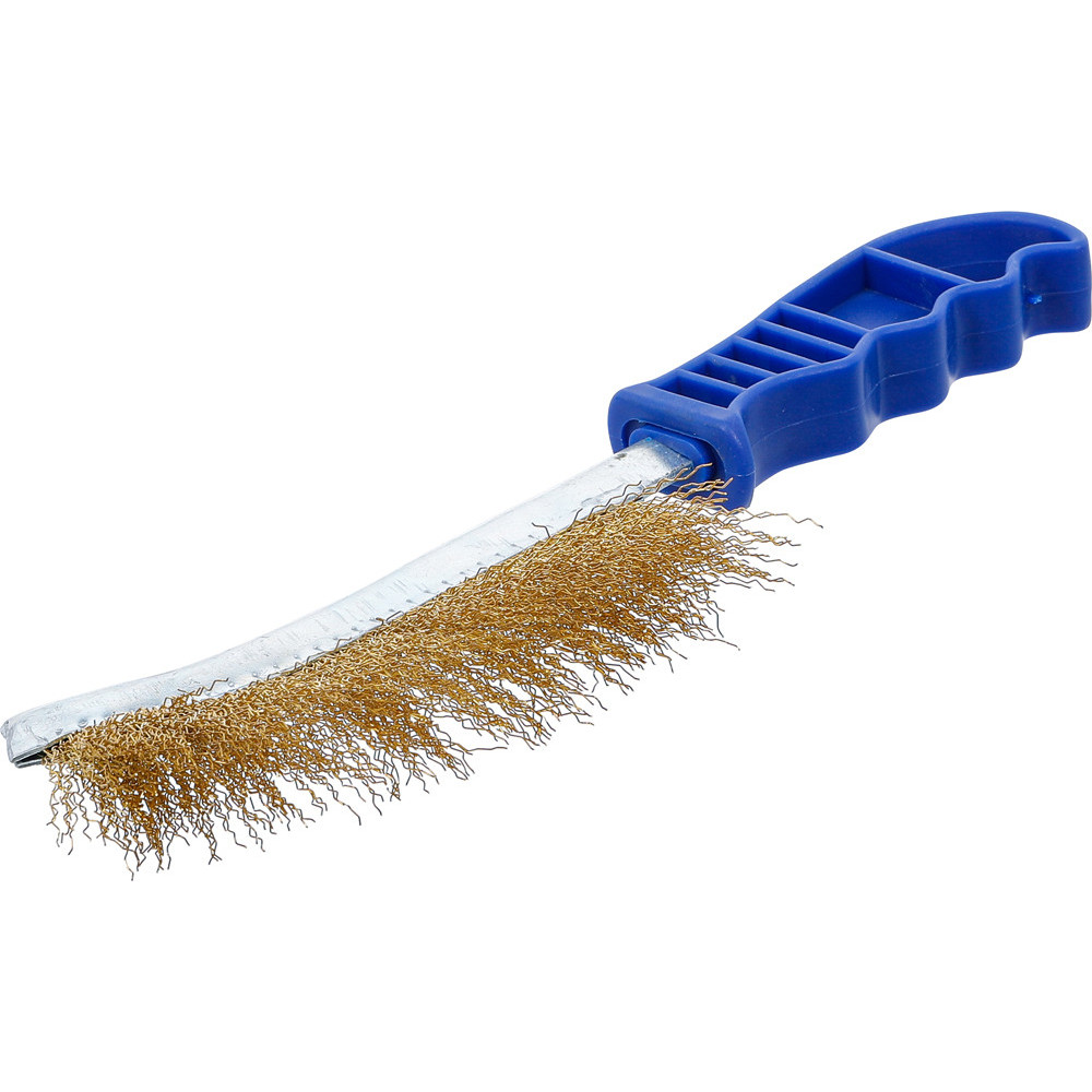 Brosse en fil d’acier - laitonnée - 260 mm