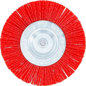 Brosse plate nylon - 100 mm - tige 6 mm