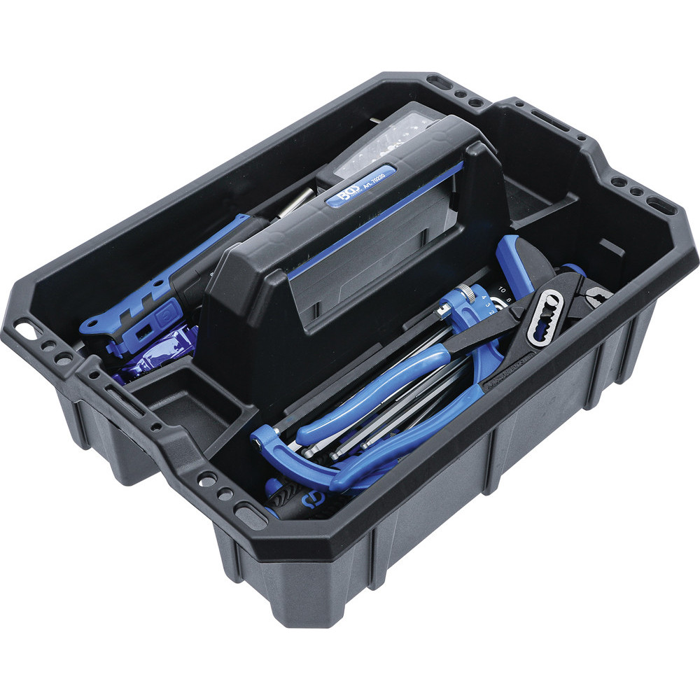 Caisse porte-outils - matière plastique - avec assortiment d’outils - 66 pièces