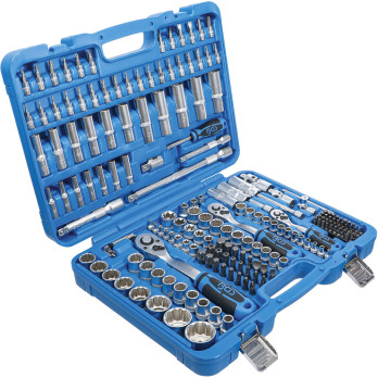 Coffret de Douilles douze pans - 6,3 mm (1/4") / 10 mm (3/8") / 12,5 mm (1/2") - 192 pièces