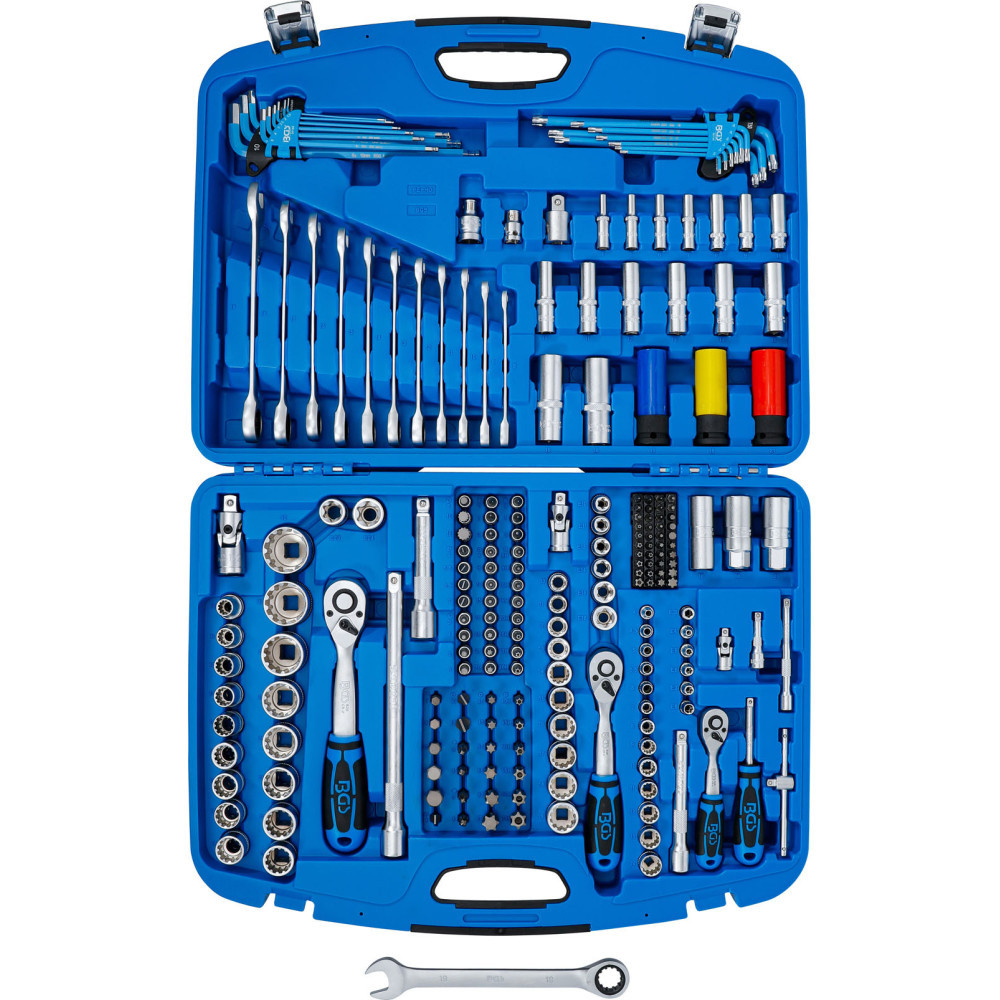 BGS 2150 - Jeu De 13 Douilles Gear Lock 6,3 Mm (1/4") - Métriques Et Pouces Sur Rail
