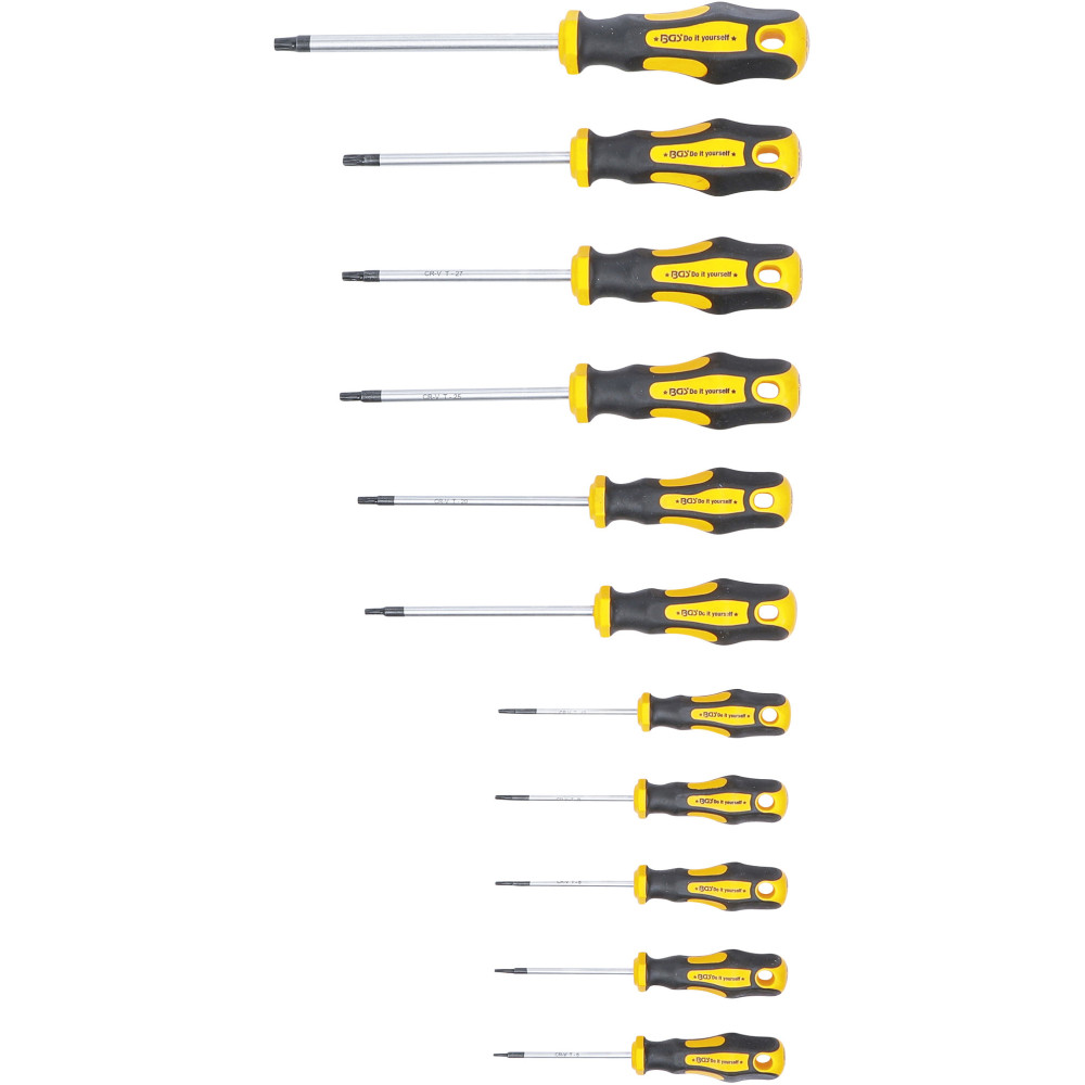 Jeu de tournevis - profil en T (pour Torx) T6 - T40 - 11 pièces