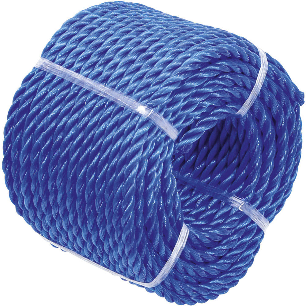 Corde en matière plastique / utilisation universelle - 4 mm x 20 m - bleu