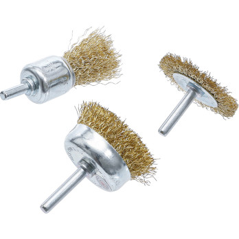 Jeu de brosses à fil d’acier - Ø 25 - 50 mm - 3 pièces