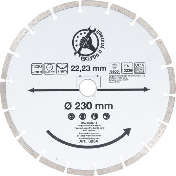 Disque de coupe en segments - Ø 230 mm