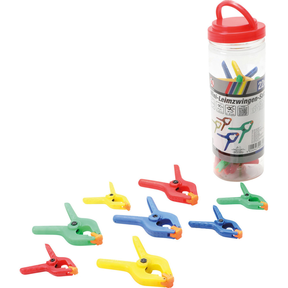 Jeu de mini-serre-joints - matière plastique ABS - 22 pièces