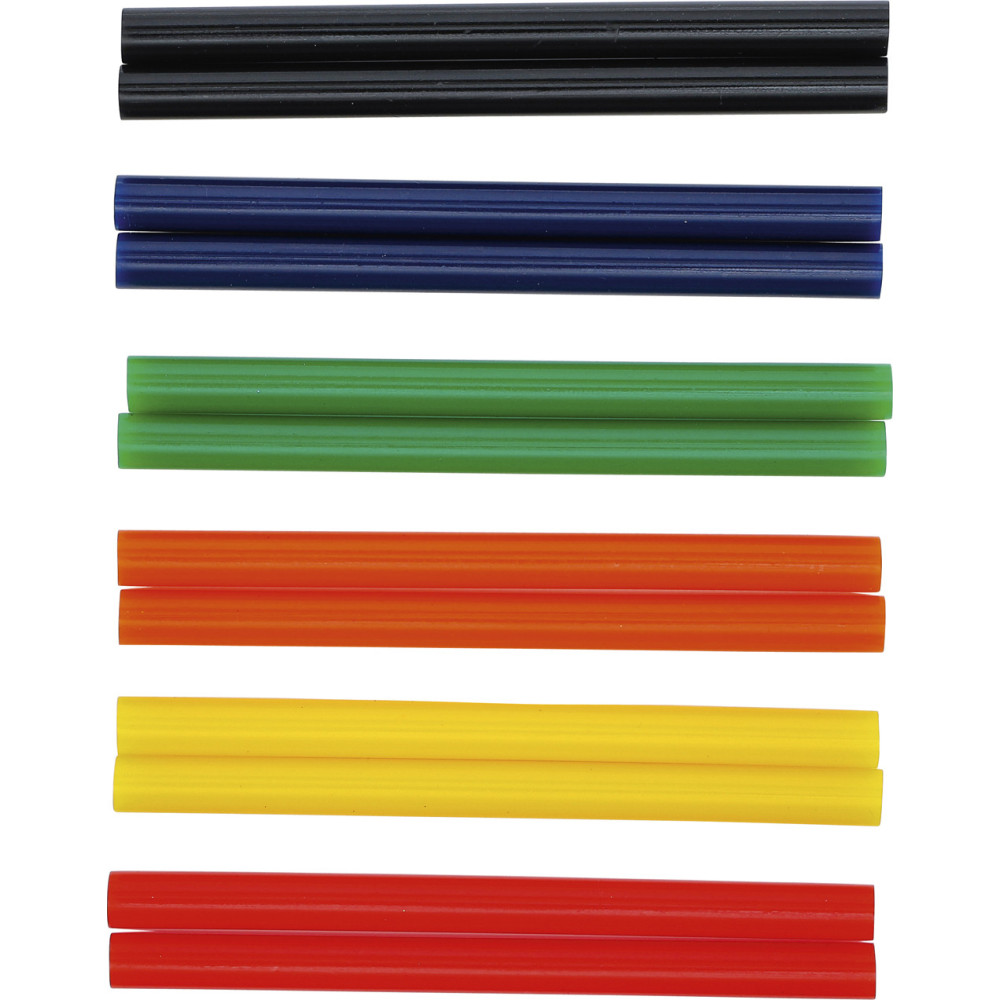 Bâtonnets de colle chaude - multicolores - Ø 11 mm