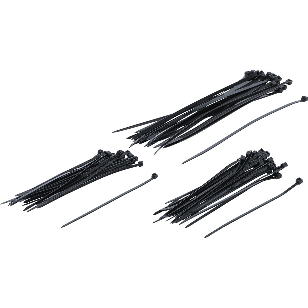 Assortiment de colliers plastique - noir - 100 - 200 mm - 75 pièces