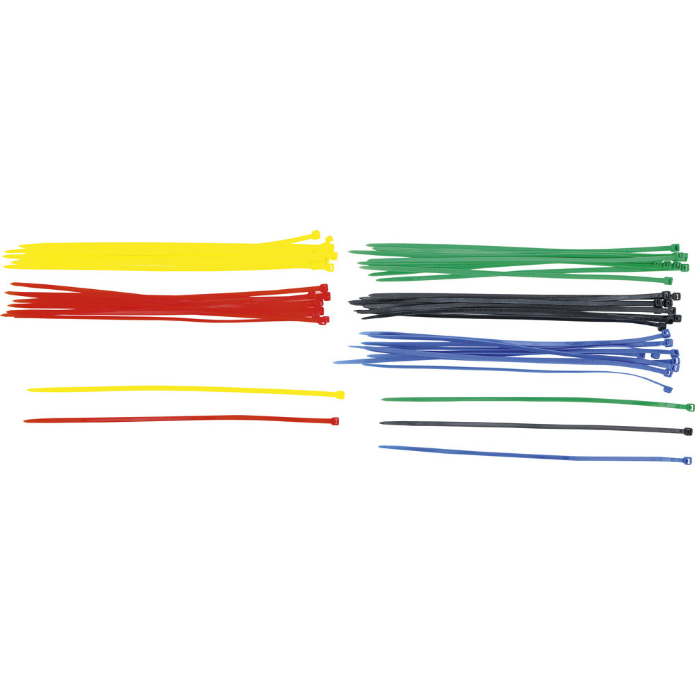 Assortiment de colliers plastique - multicolore - 4