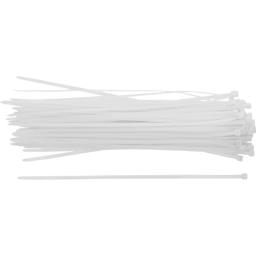 Assortiment de colliers plastique - blanc - 4