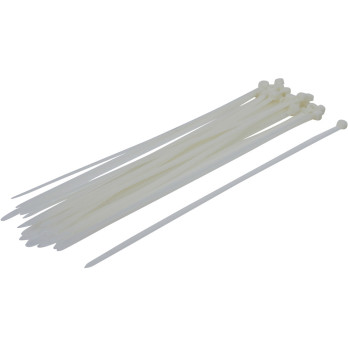 Assortiment de colliers plastique - blanc - 8