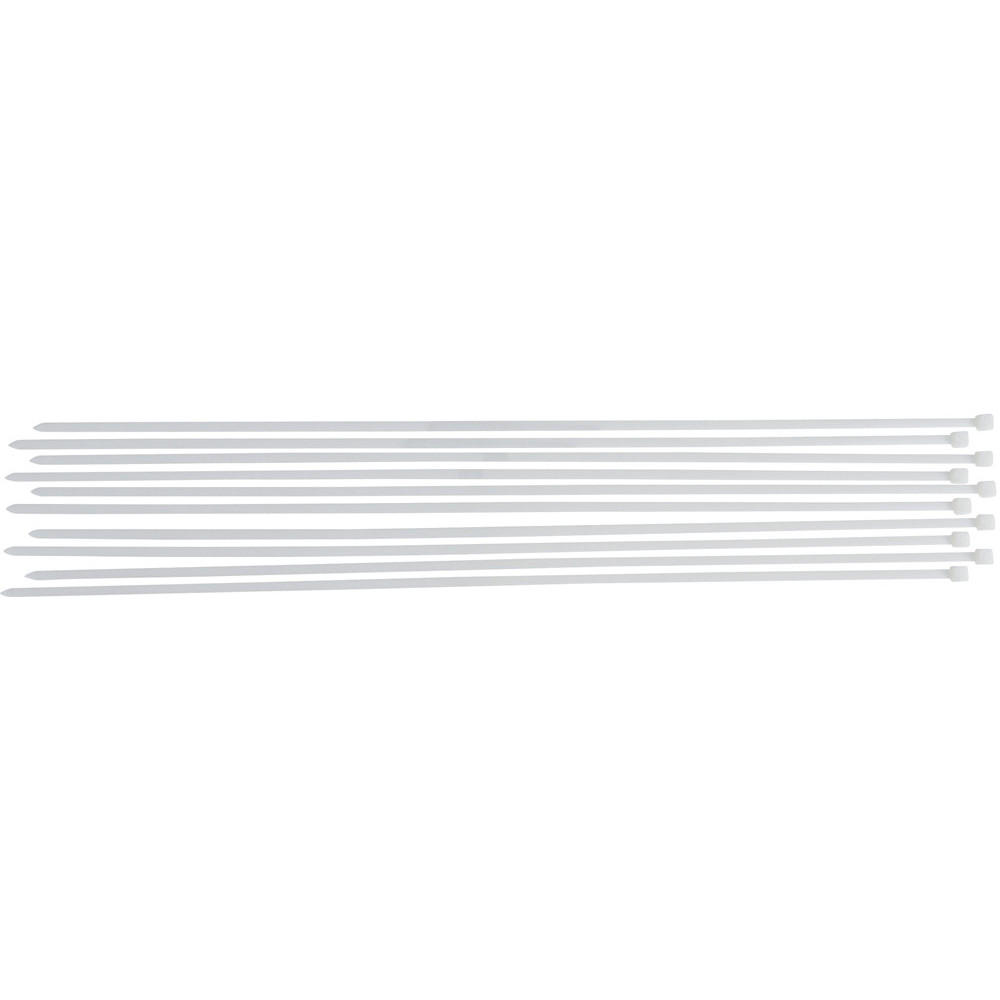 Assortiment de colliers plastique - blanc - 8