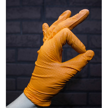 Gants NITRILE G. TOUCH GRIP oranges 8.5 Gr