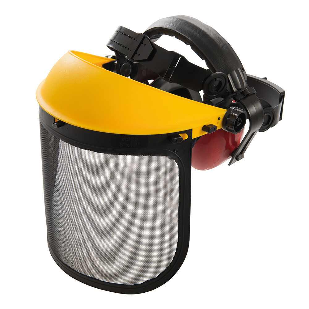 Casque de forestier à visière grillagée