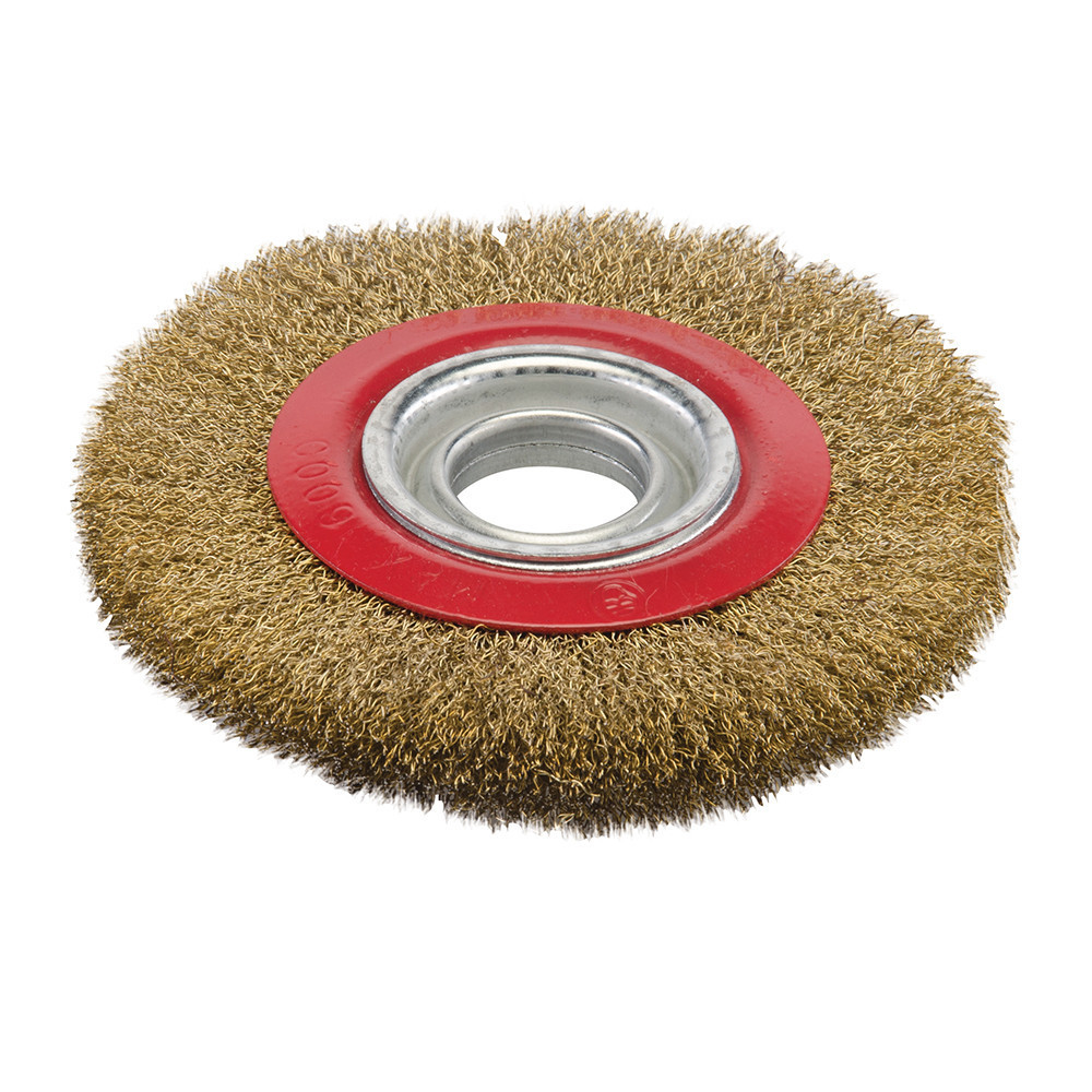 Brosse circulaire en acier laitonné