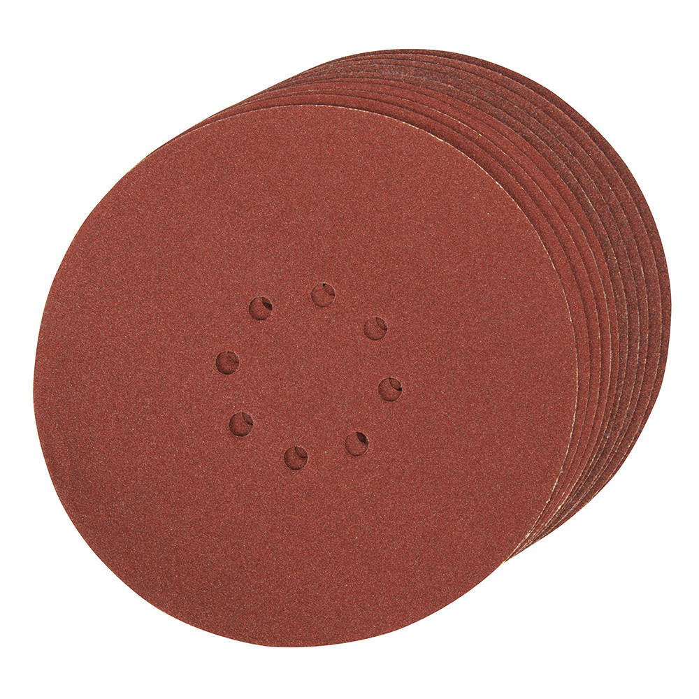 Lot de 10 disques auto-agrippants perforés 225 mm Lot de 10 disques auto-agrippants perforés 225 mm