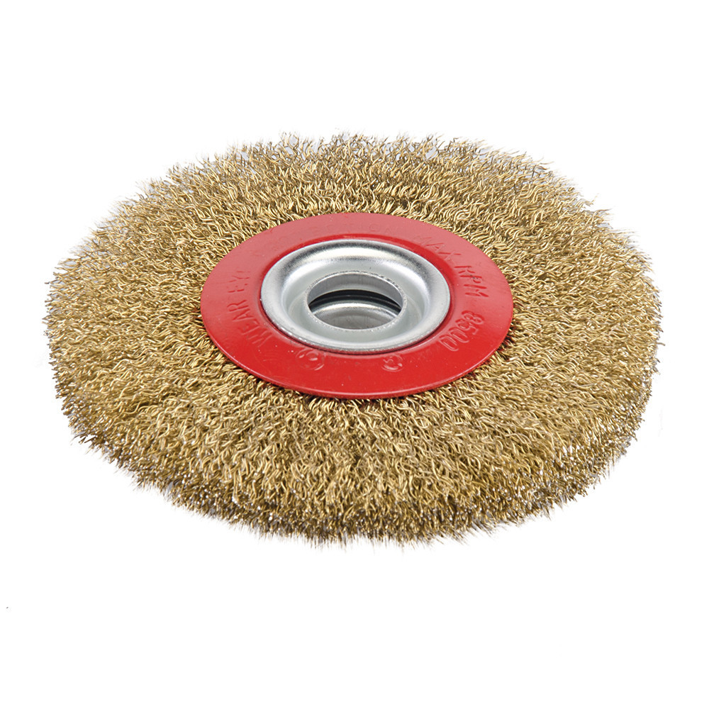 Brosse circulaire en acier laitonné