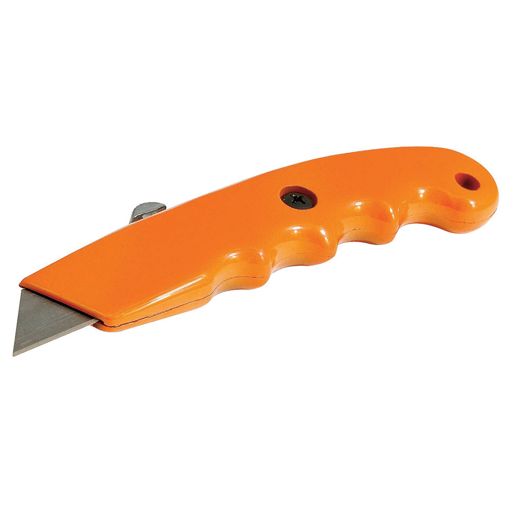 Cutter ergonomique fluo à lame rétractable - 140 mm