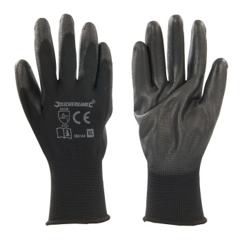 Gants à paume renforcée PU noirs