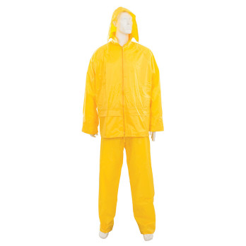 Tenue imperméable jaune