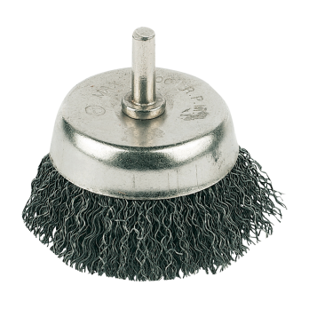 Brosse boisseau à fils d'acier ondulés - 50 mm