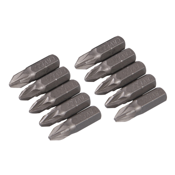 10 embouts Pozidriv chrome-vanadium - PZ2