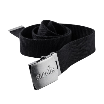 Ceinture ajustable noire en coton avec clip - Taille unique