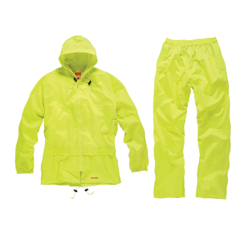 Tenue imperméable jaune