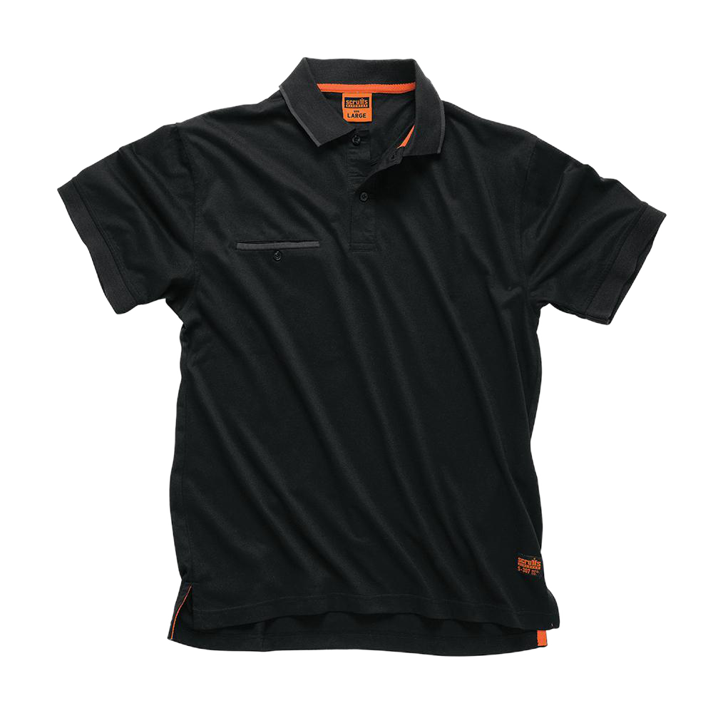 Polo noir Worker - Taille S