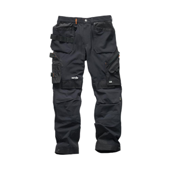 Pantalon de travail noir Pro Flex Plus avec poches-étuis - Taille 38 R