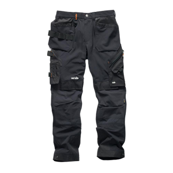 Pantalon de travail noir Pro Flex Plus avec poches-étuis - Taille 38 S