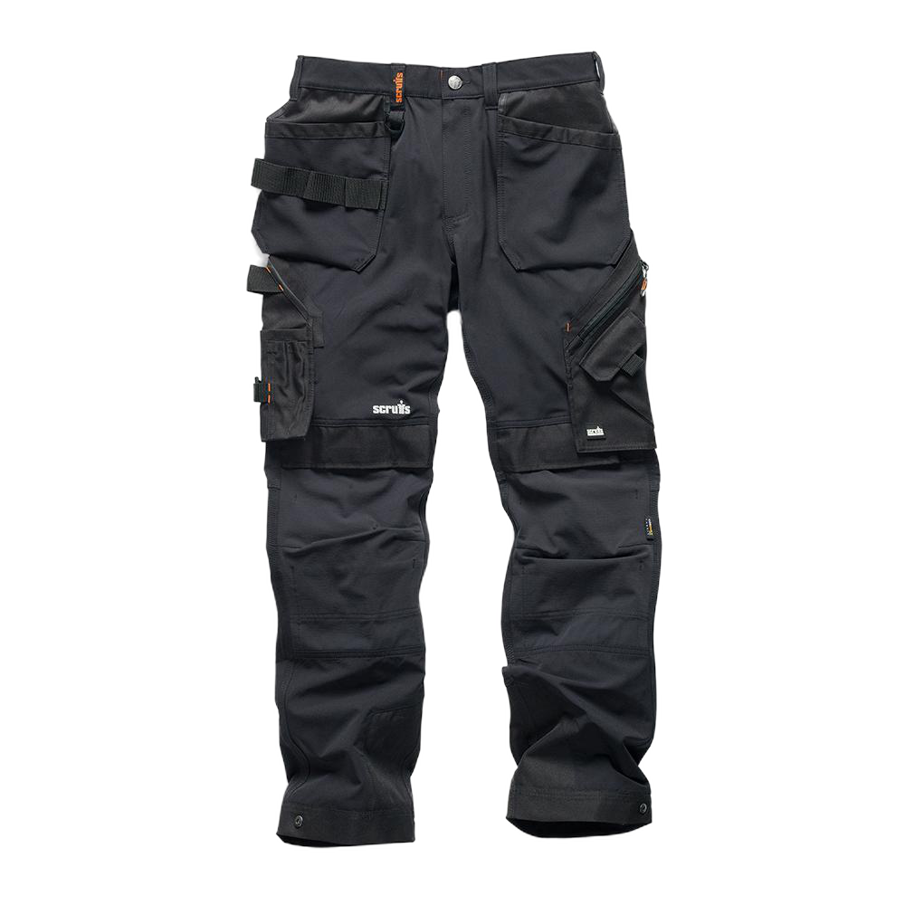 Pantalon de travail noir Pro Flex Plus avec poches-étuis - Taille 38 L