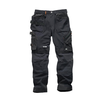 Pantalon de travail noir Pro Flex Plus avec poches-étuis - Taille 44 R