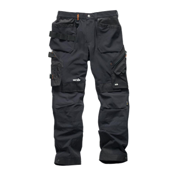 Pantalon de travail noir Pro Flex Plus avec poches-étuis - Taille 44 S